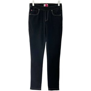 NWT Pajama Jeans Black Skinny Mid Rise Pull On Knit Loungepants Womens Sz XXS
